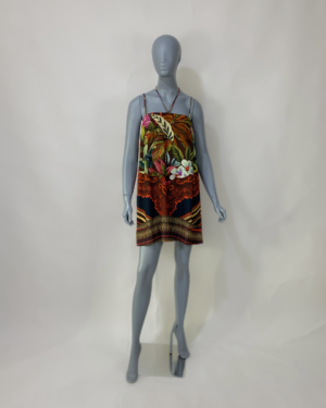 Vestido curto estampado - Tam G