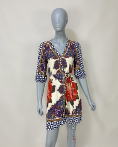 Vestido floral envelope - tam P