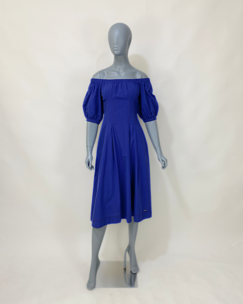 Vestido azul ombro a ombro – Tam P