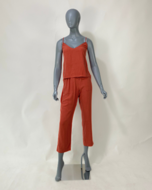 Conjunto calça e cropped goiaba - Tam M