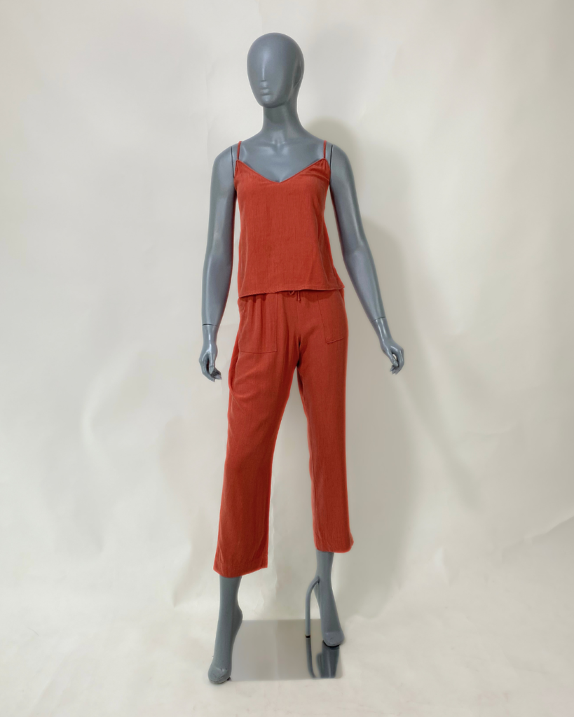Conjunto calça e cropped goiaba – Tam M