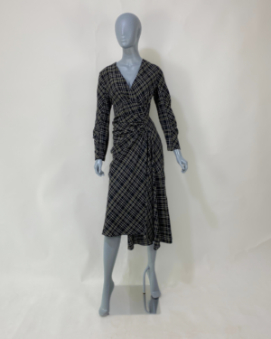 Vestido xadrez drapeado - Tam M
