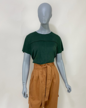 Blusa verde em suede - Tam M